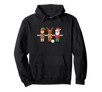 Foosball Christmas Elf Reindeer Santa Trio Table Football Pullover Hoodie
