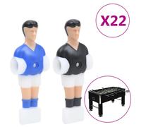 Foosball Players 12.7mm Rod Replacement White & Blue 22pcs Plastic Universal Fit