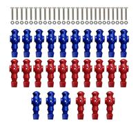 Foosball Replacement Men,2 Colors Table Football Men | Soccer Games Player Figure, 26x Foosball Components Game Football Machine Accessories for 5/8inch Soccer Pole