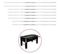 Foosball Rods 8pcs 15.9mm Steel Chrome Finish Silver 102/113/125cm for Table Set