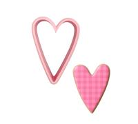 Foose Heart Primitive Cookie Cutter 3 in Made in USA (3D Printed PLA Plastic)