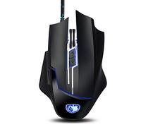 FOOSKOOSB Gaming Mice Computer 2400dpi Photoelectric 7 Keys Color Led Lighting Usb Wired Mouse