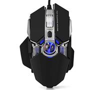 FOOSKOOSB Gaming Mice Macro Programming Usb Lighting Computer Cable Esport Gaming Mouse 9-button Wired Mouse (black)