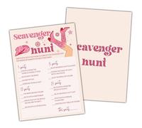 Foosproea Nashville Bachelorette Party Games, Scavenger Hunt Rustic Bridal Shower Game Card, Western Cowgirl Themed Wedding/Engagement Party Ideas Activities Supplies Decorations(25 Cards) -C04