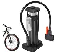 Foot Air Pump for Bicycles, Compact Tyre Inflator with Pressure Gauge, Aluminium Floor Pump, Non-Slip Pedal, Portable Design for Balls, Motorcycles, Cars Inflatable Pool Mattress