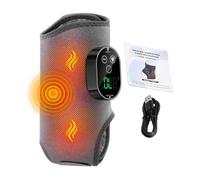 Foot and Ankle Massager - Electric Wireless Heated Wrap - 6 Temperature Settings Vibrating Foot Massager | for Men Dad Mom Elderly Post-Workout Fatigue Discomfort Relaxation