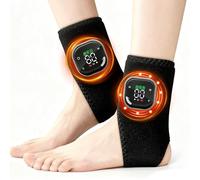 Foot and Ankle Massager for Pain Relief and Circulation, Foot Renew Triple Method Massager for Plantar Fasciitis, Portable Home Office Travel Use with 3 Method & 5-Temperature (2PCS)