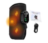 Foot and Ankle Massager, Wireless Heated Wrap, 6 Temperature Settings Vibrating Foot and Ankle Massager with Heat, for Women Dad Mom Elderly Home Post-Workout Fatigue Discomfort Swelling