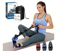 Foot and Calf Stretcher-Stretching Strap For Plantar Fasciitis , Heel Spurs, Foot Drop, Achilles Tendonitis & Hamstring. Yoga Foot & Leg Stretch Strap. (Blue)