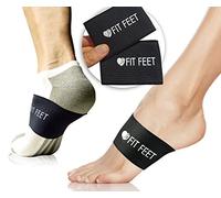 Foot Arch Support Sleeves - Compression Braces for Plantar Fasciitis, Flat Feet, High Arches | Pain Relief for Men & Women | Foot Care for Heel Spurs, Fallen Arch, Swelling | One Size Fits Most