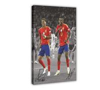 Foot Ball Poster Lamine Yamal Nico Williams Canvas Poster Bedroom Decor Landscape Office Room Decor Gift 12x18inch(30x45cm)