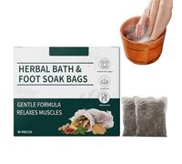 Foot Bath Bag,10 Pieces Relaxing Foots Soak Pack,Herbal Detox Cleansing Foots Soaks, Stress Relief Daily Relieve Fatigue Dispel Cold Remove Dampness Relaxation (1PCS)