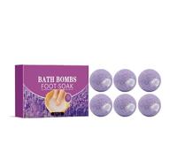 Foot Bath Balls, Moisturizing, Anti-Drying, Peeling, Natural Foot Soak, Suitable for All (6-Pack)