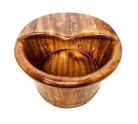 Foot Bath Basin with Foot Massager, Thick Wooden Cube, Sleep Aid Foot Spa, Suitable for Family Spa Pedicure, Foot Bath, Massage, Spa, Sauna, Soaking with Cap-30cm