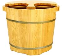 Foot Bath Basin， Wooden Barrel Foot Spa Household Gift Solid Wood Tub Bucket Durable Basin