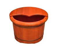 Foot Bath Basin， Wooden Barrel Foot Spa Soak Bucket Wood for Pedicure Bath Tub Basin(B)