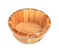 Foot Bath Basin， Wooden Barrel Foot Spa Soaking Tub, Wash Basin for Bath, Bucket