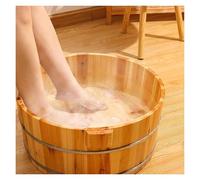 Foot Bath Basin， Wooden Foot Baths Spa, Bath Barrel, Solid Wood Washing Bowl Bucket Feet BathBarrel Soaking Basin(13.8x6.3 Inch)