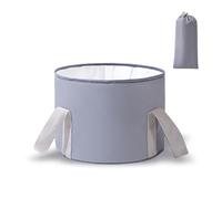 Foot Bath Bowl,Foot Soak Bowl,Pedicure,Basin Bath,Spa,Collapsible Bucket Folding for Soaking Feet,20 * 30cm Portable Travel Tub Bag,Massage Barrel Home for Camping Washing Fishing Outdoor (Gray)