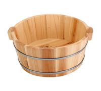 Foot Bath Bowl Wooden Pedicure Bowl Spa Massage Foot Soaking Tub Durable Foot Bath Basin Remove Dead Skin for Home Sauna Foot Care 14.2x6.3