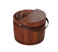 Foot Bath for Soaking, with Lid for Relaxation, Wooden Tub for Soaking the Feet - for Home, Bathroom, Bedroom, Dorm, Apartment, Spa, Hands Laundry