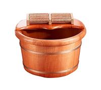 Foot Bath， Pure Wood Bathtub Bucket，Handmade ，Sauna Accessories for Footbath Tubs，Foot Relaxing Bath Barrel(B)
