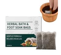 Foot Bath Soak Bag, Botanical Relaxing Soak Pack, Natural Care Sachet Blend, with Nature Derived Comfort Extract, for Daily Fatigue Stress Relief Cold Dampness, Home Spa Use 10 Pieces