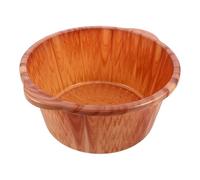 Foot Bath Soak Container Brown Plastic Bucket with Builtin Massage Rollers