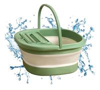 Foot bath - space-saving rubber material, flexible soaking vessel, textured bottom bucket, heat-retaining hydrotherapy container | Self-care tool for men Elderly Seniors Travel Camping Hote