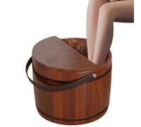 Foot Bath Tub - Relaxation Massage Reusable, Wooden Basin for Soaking Feet Massage for Sauna Laundry Home Hands Washing Bathroom Bedroom Dorm Apartment Spa Center Stress Relief and Comfort
