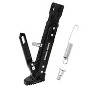 Foot Bracket 1pcs Motorcycle Side Stand - Adjustable Aluminum Alloy Short Motorcycle Kickstand for Electric Scooter Motorbike Accessories Support Bracket(Black)