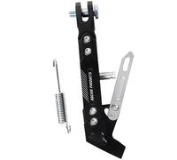 Foot Bracket Motorcycle Kickstand Parking Rack CNC Adjustable Thickened Foot Side Supportor Dirt Bike Motorbike E-Bike Universal Tripod Alloy(Black)
