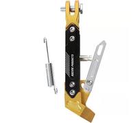 Foot Bracket Motorcycle Kickstand Parking Rack CNC Adjustable Thickened Foot Side Supportor Dirt Bike Motorbike E-Bike Universal Tripod Alloy(Gold)