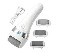 Foot Callus Rasp with 3 Heads Foot Care Kit | Electric Corn Remover Tool for Cracked Heels, Dry Skin, Home, Travel, Spa, Men and Women