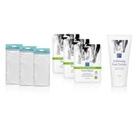 Foot Care Bundle Set for Women & Men - 3 Tea Tree & Peppermint Foot Masks, 3 Moisturising Socks & 1 Softening Foot Lotion - Self Care & Relaxation Set