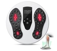 Foot Circulation Machine with 660 + 850 NM Infrared, EMS & TENS Foot Massager Plus, Foot Circulator for Pain and Circulation, Reduce Swelling in Feet & Ankles, Plantar Fasciitis, Arthritis