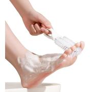 Foot Cleaning Brush With Long Handle, Toe Gap Scrubber For Shower Bath, Exfoliating Tool For Dead Skin Removal, Ergonomic Design Without Bending For Feet