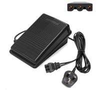Foot Control Pedal for 220V Sewing Machine, Anti Slip Sewing Machine Foot Pedal with UK Plug, Sewing Control Pedals for Replacement （Black）