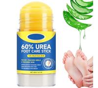 Foot Cream Stick 60% Urea with 2% Salicylic Acid, fast-absorbing non-greasy moisturiser for very dry feet & cracked heels, softening hydrating balm, mess-free quick-glide daily care, travel-friendly
