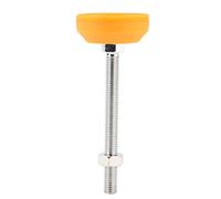Foot Cup AB Forged Carbon Steel L Type Adjustable Height Anti Skid PVC Base Mechanical Support Heavy Duty Stable Performance for Industrial Equipment Machinery Furniture Orange (50-M10-100)