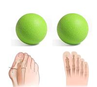 Foot Fascia Massage Ball Myofascial Release, Plantar Fascia Ball Lacrosse Massage Ball for Shoulders Back Muscles Neck Pain Release Yoga Therapy Ball (Green Two)