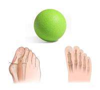 Foot Fascia Massage Ball Myofascial Release, Plantar Fascia Ball Lacrosse Massage Ball for Shoulders Back Muscles Neck Pain Release Yoga Therapy Ball (Green One)