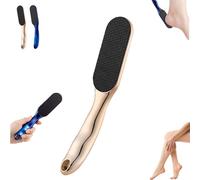Foot File Beyond The Cream, Pedicure Tools Feet Scrubber Dead Skin Foot Grinder, Reusable Professional Long-Handled Pedicure File, Wet and Dry Feet Grinder (Gold)