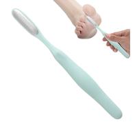 Foot File Callus Remover, Long Handled Pedicure Brush with Scrubber and Crevice Cleaner, Foot Care Tool for Dead Skin Removal, Smooth Heels, Daily Hygiene Routine at Home or Shower