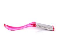 Foot File Callus Remover Rasp, Pedicure Tool with Curved Plastic Handle, Metal File, for Smooth Feet