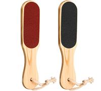 Foot File, Double Sided Wooden Foot Rasp File Foot Scraper Hard Skin Remover Foot Files for Hard Skin for Wet Dry Cracked Feet Removing Dead Skin Foot Care