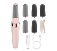 Foot File Electronic Tool File and Healing Tissue Remover Electric Foot Grinder Pink(6 Heads Set)