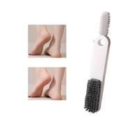 Foot File for Dead Skin, 2 in 1 Stainless Steel Scrubber for Adults and Lightweight Compact Handle with Metal Bristles for Bath, Shower, Spa, Nail Care