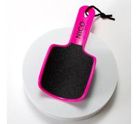 Foot File for Hard Skin & Callus Remover - Double-Sided Curved Exfoliating Rasp w/Comfortable Handle - Strong Grit 100/180 Sandpaper - Professional Foot Heel Scraper Pedicure Tool (Vivid Pink)