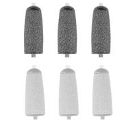 Foot File Replacement Heads - Coarse & Fine Callus Remover Rollers for Flawless Pedi & JML NuYou Compatible Pedicure Tools (Black+ Gray, 6 PCS)